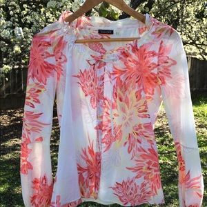 Tahari tie front shirt